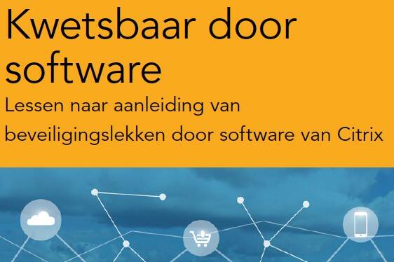 Cover OVV-rapport ‘Kwetsbaar door software’